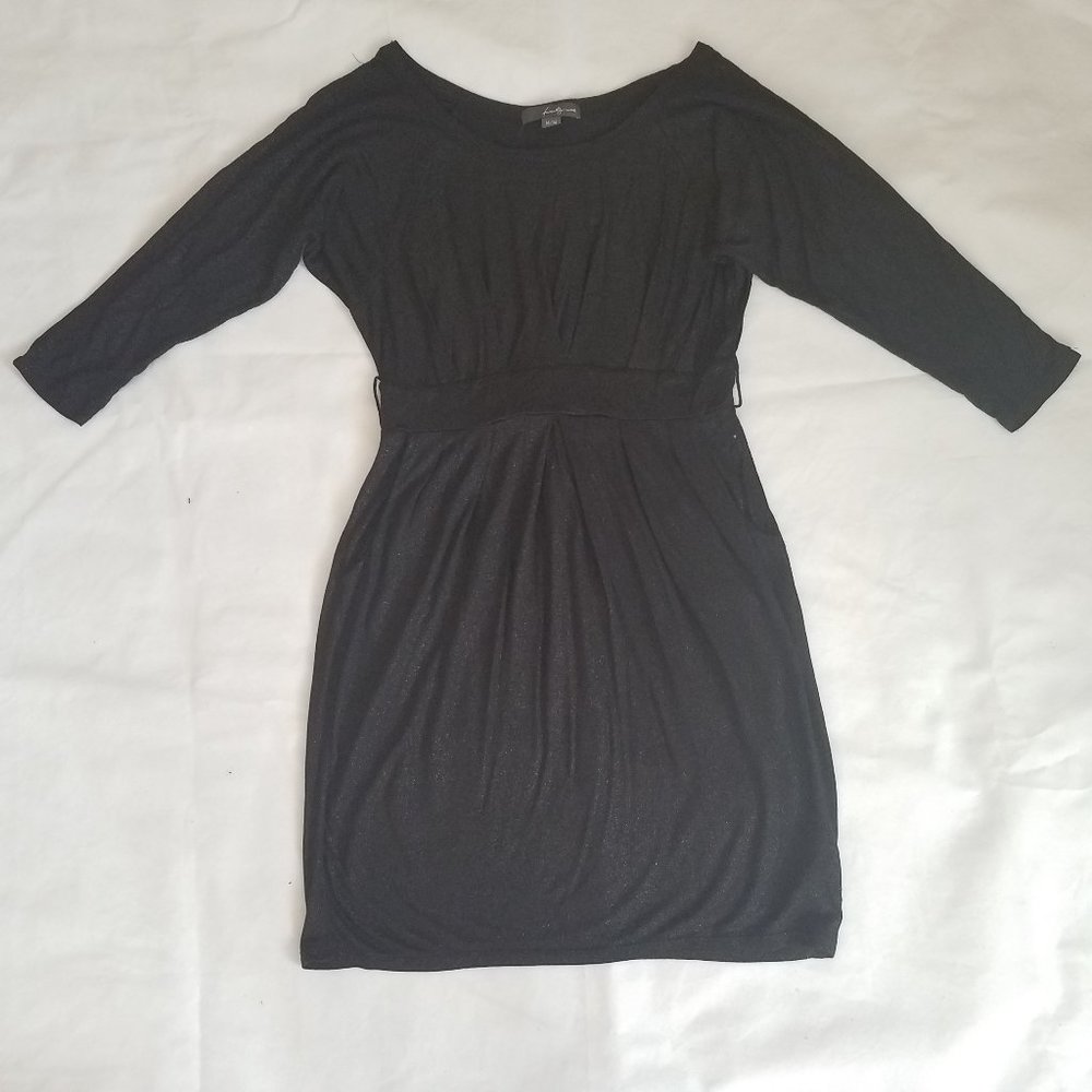 Twenty One black sparkly 3/4 sleeve party dress M